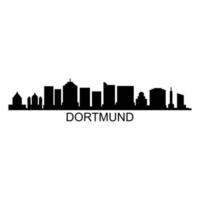 horizonte de dortmund em fundo branco vetor