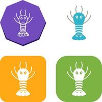 design de ícone de lagosta vetor