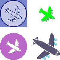 design de ícone de avião de pouso vetor