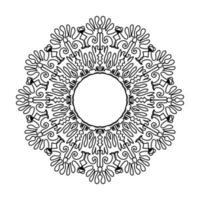 padrão circular na forma de uma mandala para henna vetor