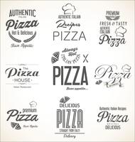 Design retrô de fundo de pizza vetor
