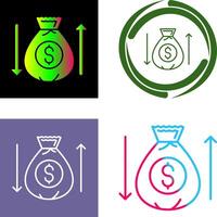 design de ícone de saco de dinheiro vetor