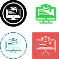 design de ícone de aprendizagem on-line vetor