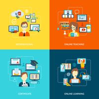 Ícone de e-learning vetor