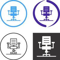 design de ícone de cadeira de mesa vetor