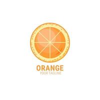 ilustração em vetor logotipo laranja fresco. design de modelo do ícone de logotipo de bebida de frutas.