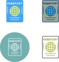 desenho do ícone do passaporte vetor