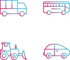 caminhão e ônibus ícone vetor