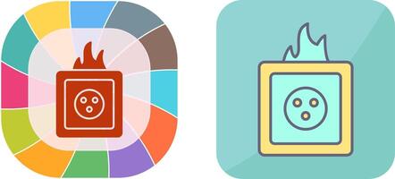 único fogo dentro tomada ícone Projeto vetor