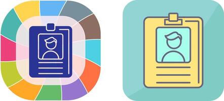 design de ícone de cartão de identificação vetor