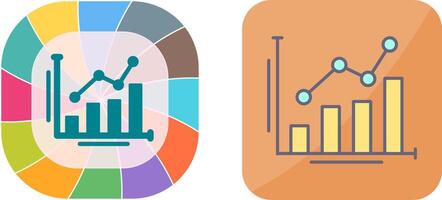 design de ícone de gráfico de barras vetor