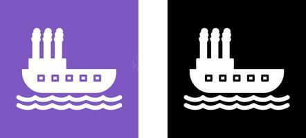 design de ícone de barco a vapor vetor