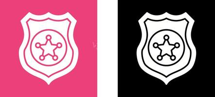 polícia escudo ícone Projeto vetor