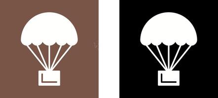 desenho de ícone de paraquedas vetor