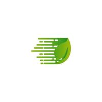 modelo de inspiração de logotipo de folha digital verde vetor