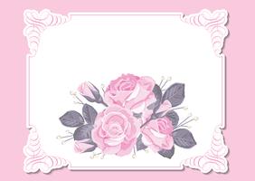 Modelo de cartão de convite de casamento floral vetor