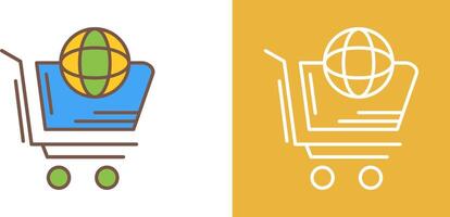 mundo compras ícone Projeto vetor