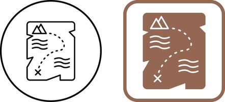 Tesouro mapa ícone Projeto vetor