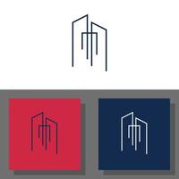 modelo de design de logotipo minimalista de construção imobiliária vetor