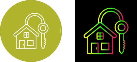 design de ícone de chave de casa vetor