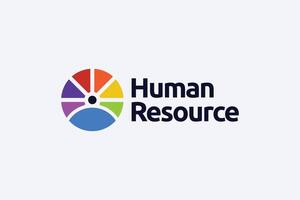 humano recurso colorida logotipo Projeto vetor