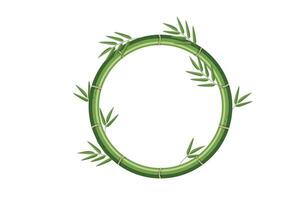 anel em forma bambu vetor