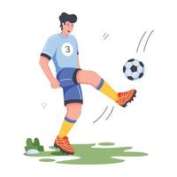 futebol esporte plano ilustrações vetor