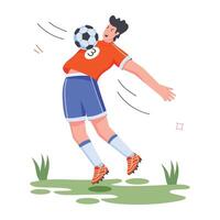 futebol jogadoras plano ilustrações vetor