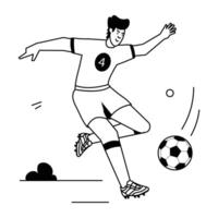 futebol jogadoras plano ilustrações vetor