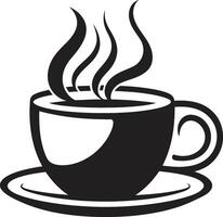 astuto aroma Preto café copo cafeína harmonia Preto copo vetor