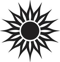 brilho do sol faísca Sol logotipo ícone eterno esplendor Sol emblema vetor