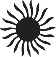 áureo arco Sol logotipo aurora brilho Sol emblema vetor
