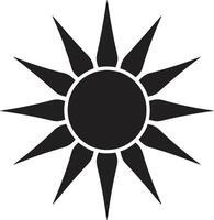 solar brilhar Sol logotipo ícone brilhantemente negrito Sol simbolismo vetor