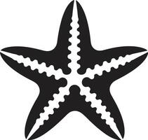 refinado oceânico graça estrelas do mar logotipo marca oceânico elegância Preto estrelas do mar emblema vetor