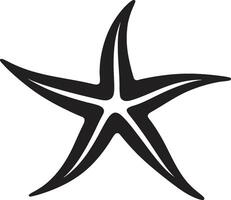 estrelas do mar essência Preto símbolo Eterno roteiro clássico Fonte t decoração vetor