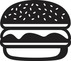 salgado essência Preto ícone hamburguer enigma Preto logotipo vetor