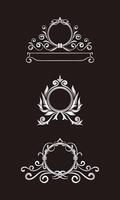 conjunto do vintage logotipo fronteiras, ornamental quadros vetor