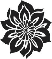 espessado pétala contorno monocromático ícone sólido floral esboço Preto emblemático Projeto vetor