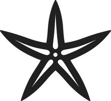 beira-mar esplendor Preto ícone aquático serenidade estrelas do mar logotipo glifo vetor