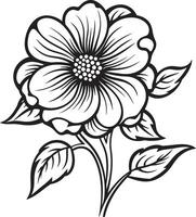 gracioso flor silhueta icônico símbolo chique floral impressão elegância vetor