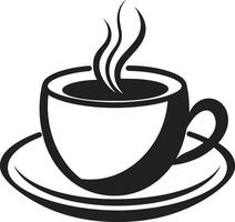 elegante espresso domínio café copo dentro Preto trago e saborear elegância Preto café copo vetor