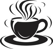 elegante espresso aura Preto café copo trago e saborear domínio café copo dentro Preto vetor