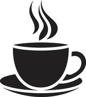 manhã preparar essência café copo dentro Preto elegante espresso charme Preto café copo vetor