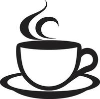 aroma infusão Preto do café copo cafeína prazer Preto do café copo vetor