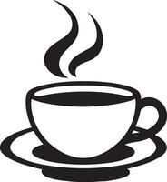 aroma infusão Preto do café copo cafeína prazer Preto do café copo vetor