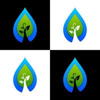 plantar água logotipo Projeto vetor