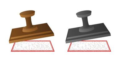 dois borracha carimbo com diferente cores e 1 do eles é vermelho vetor