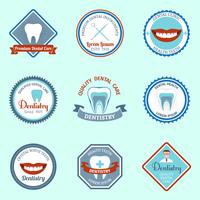 Conjunto de emblemas dentais