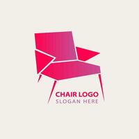 design de logotipo de cadeira vetor
