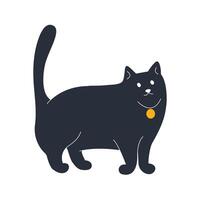 gato mascote animal engraçado ilustração isolado em branco fundo vetor